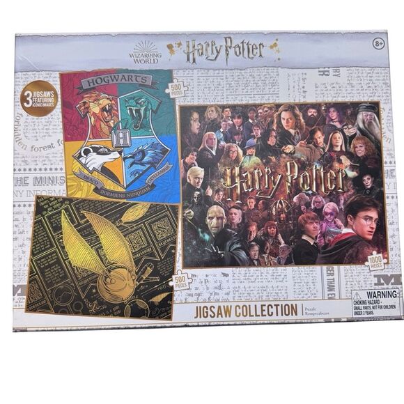 Harry Potter Wizarding World 3 Jigsaw Puzzles Collection 1000 pc 500 pc SEALED - Picture 1 of 5